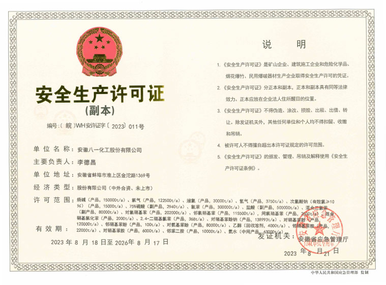 Safety Production License